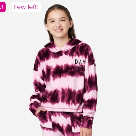 Justice Other - Patterned Hooded Pajama Set